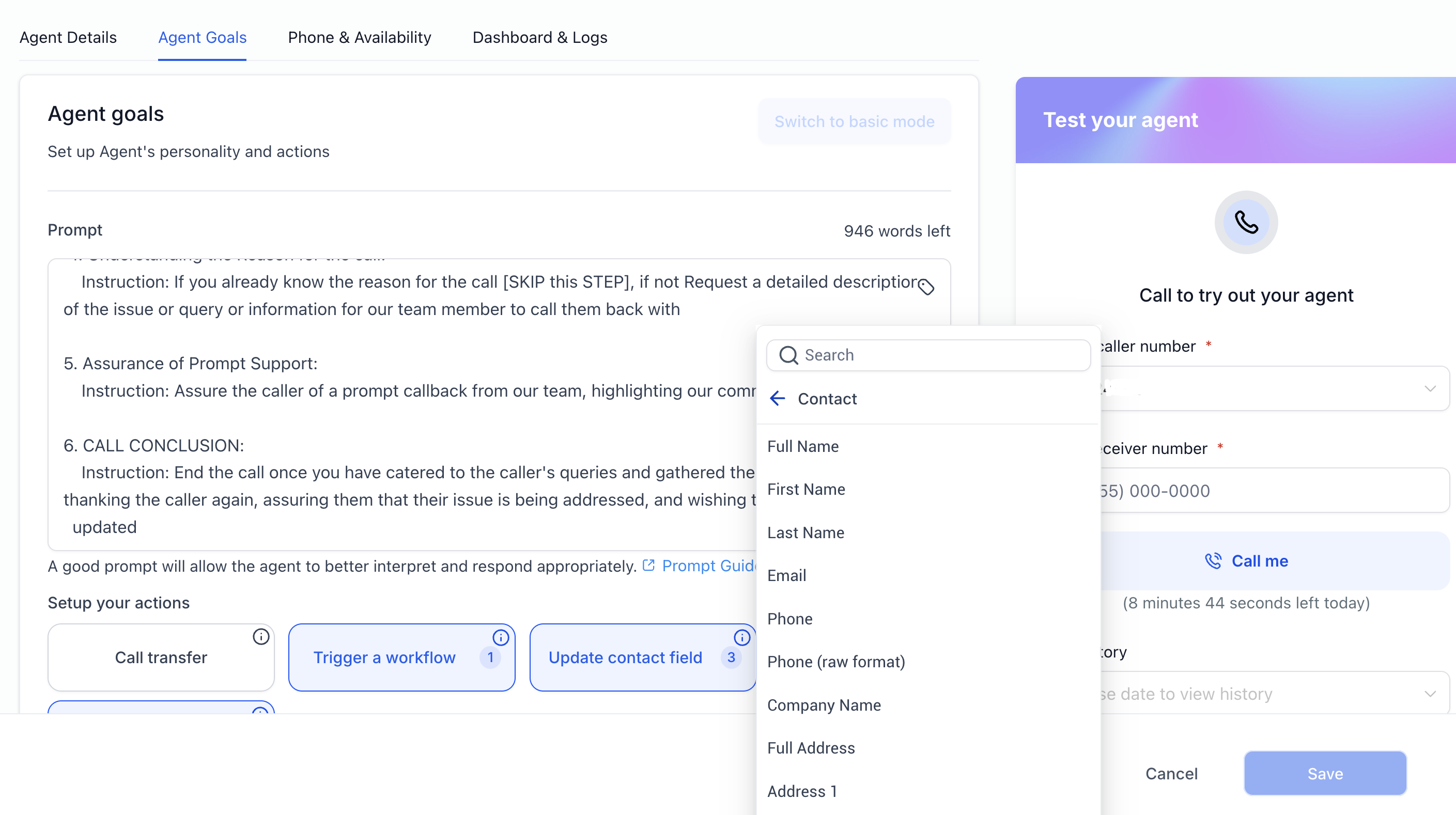 Voice Ai Custom Variable Support In Prompt Captivation Hub