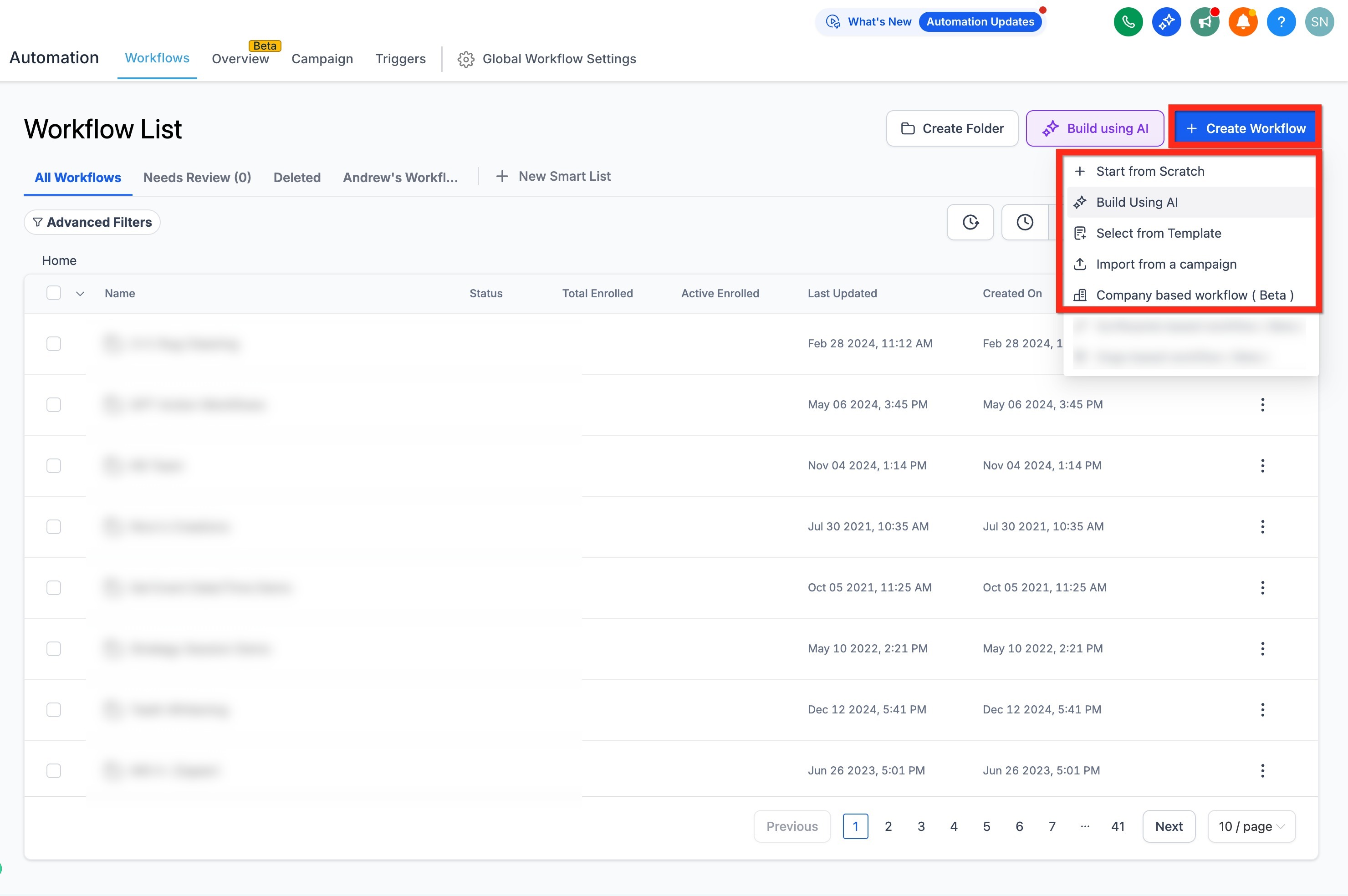step2 create workflow