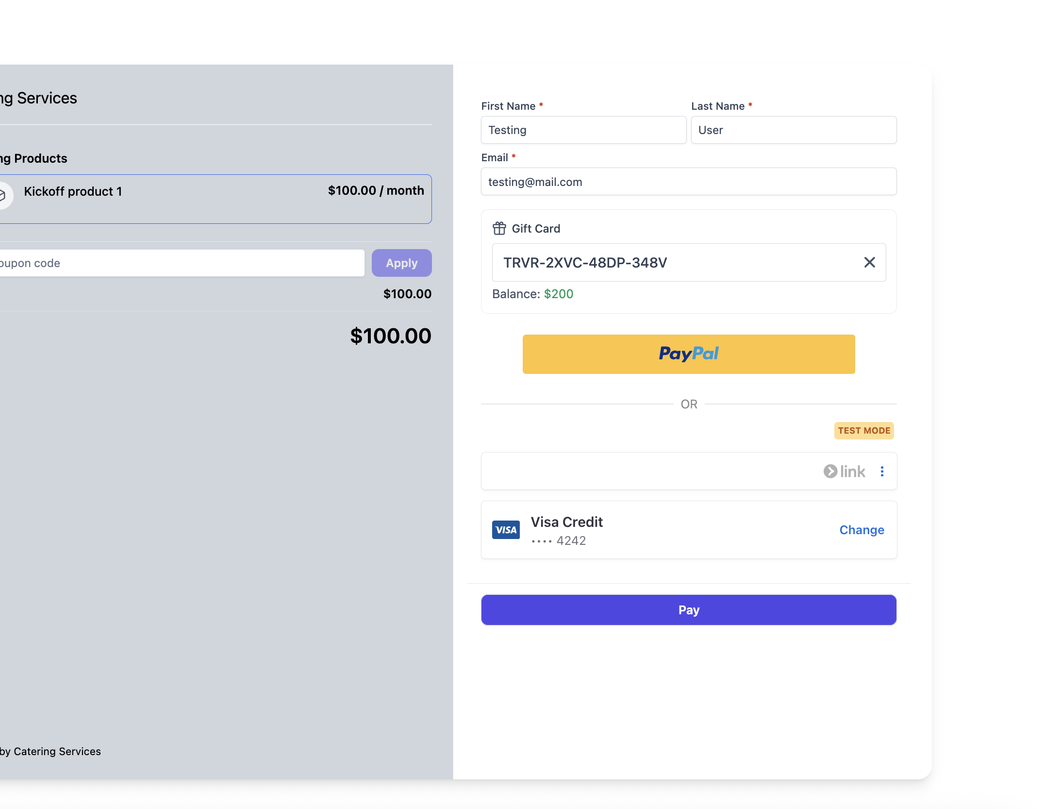 Order Details - Transaction Info