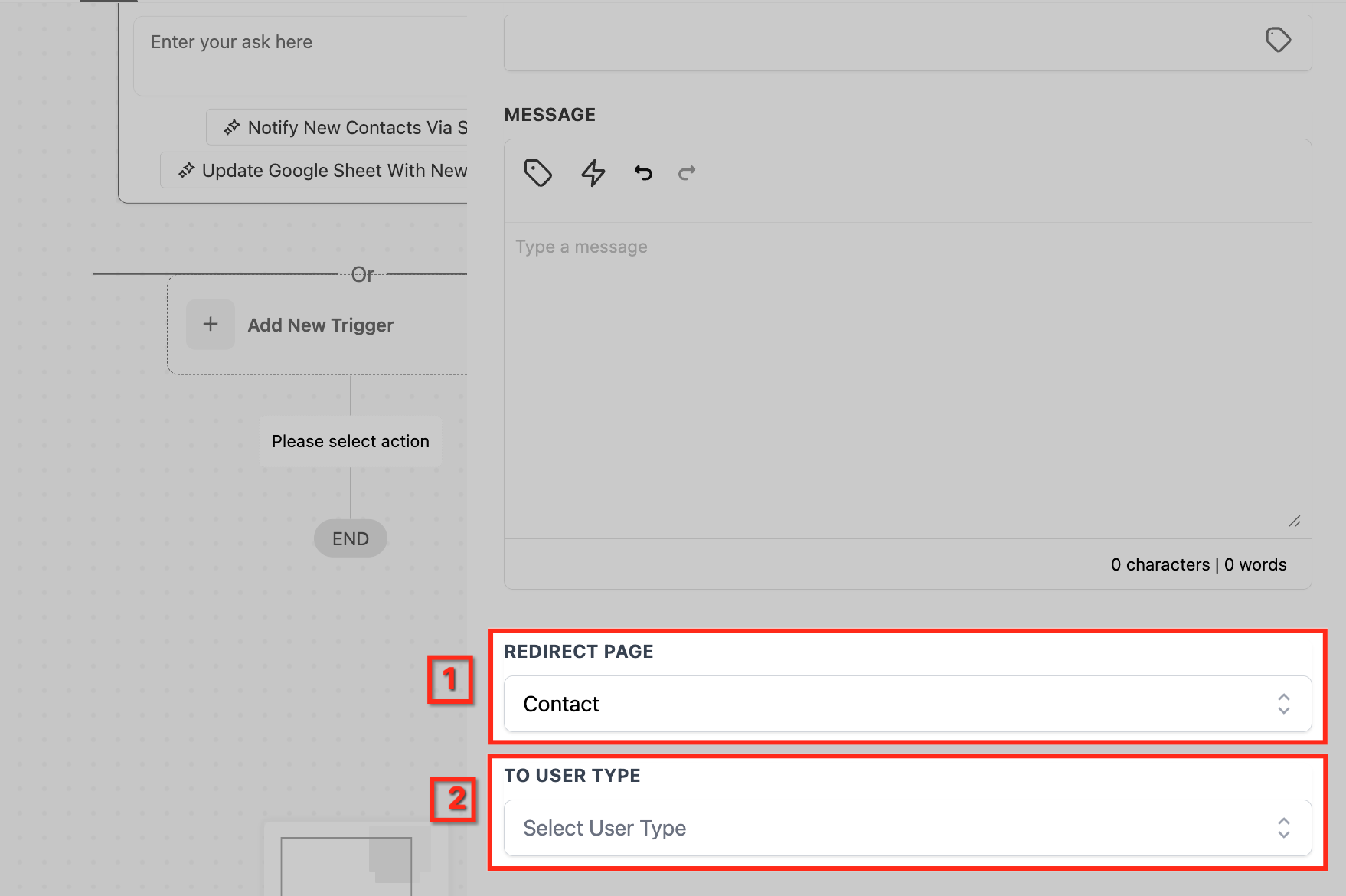 Notification redirect and recipient settings
