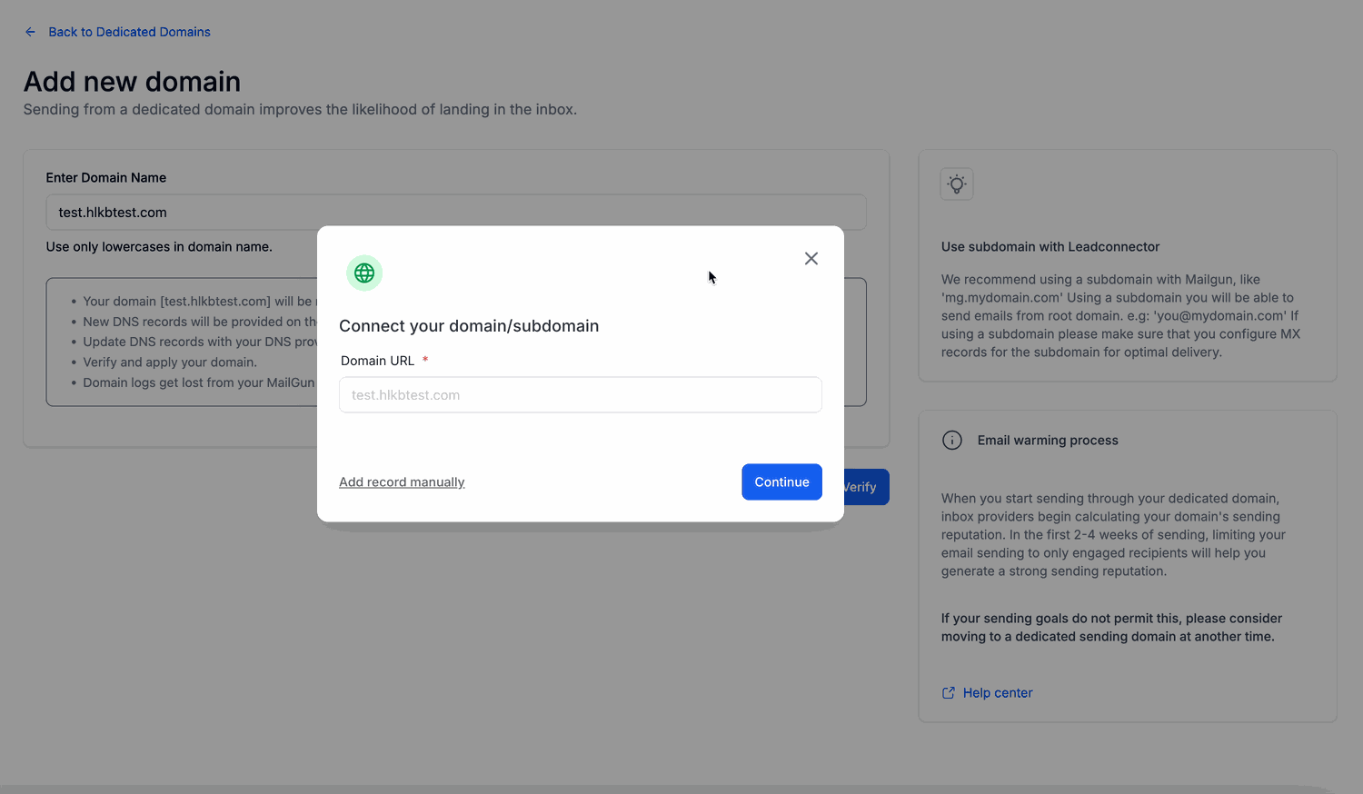 Verify DNS records animated demo