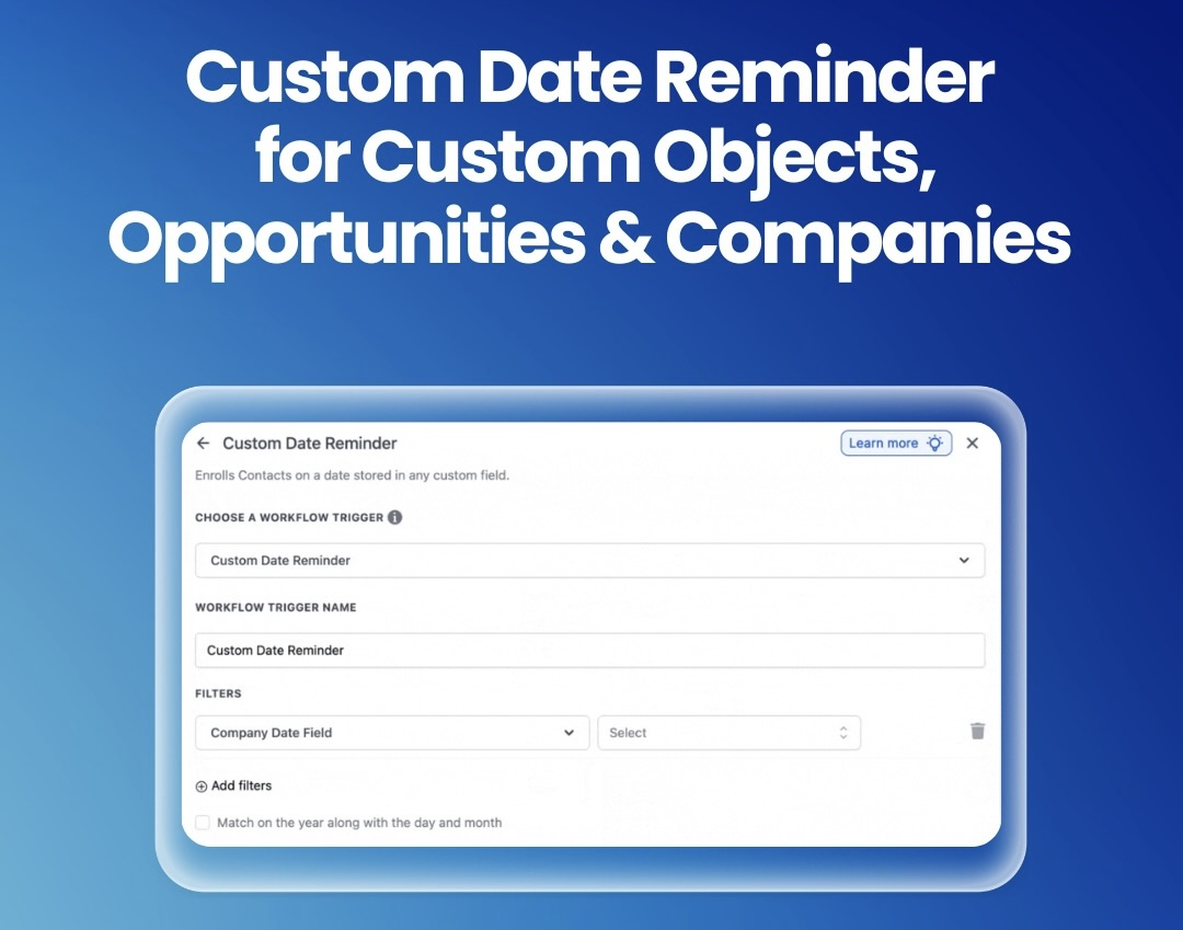 Custom Date Reminders in Captivation Hub