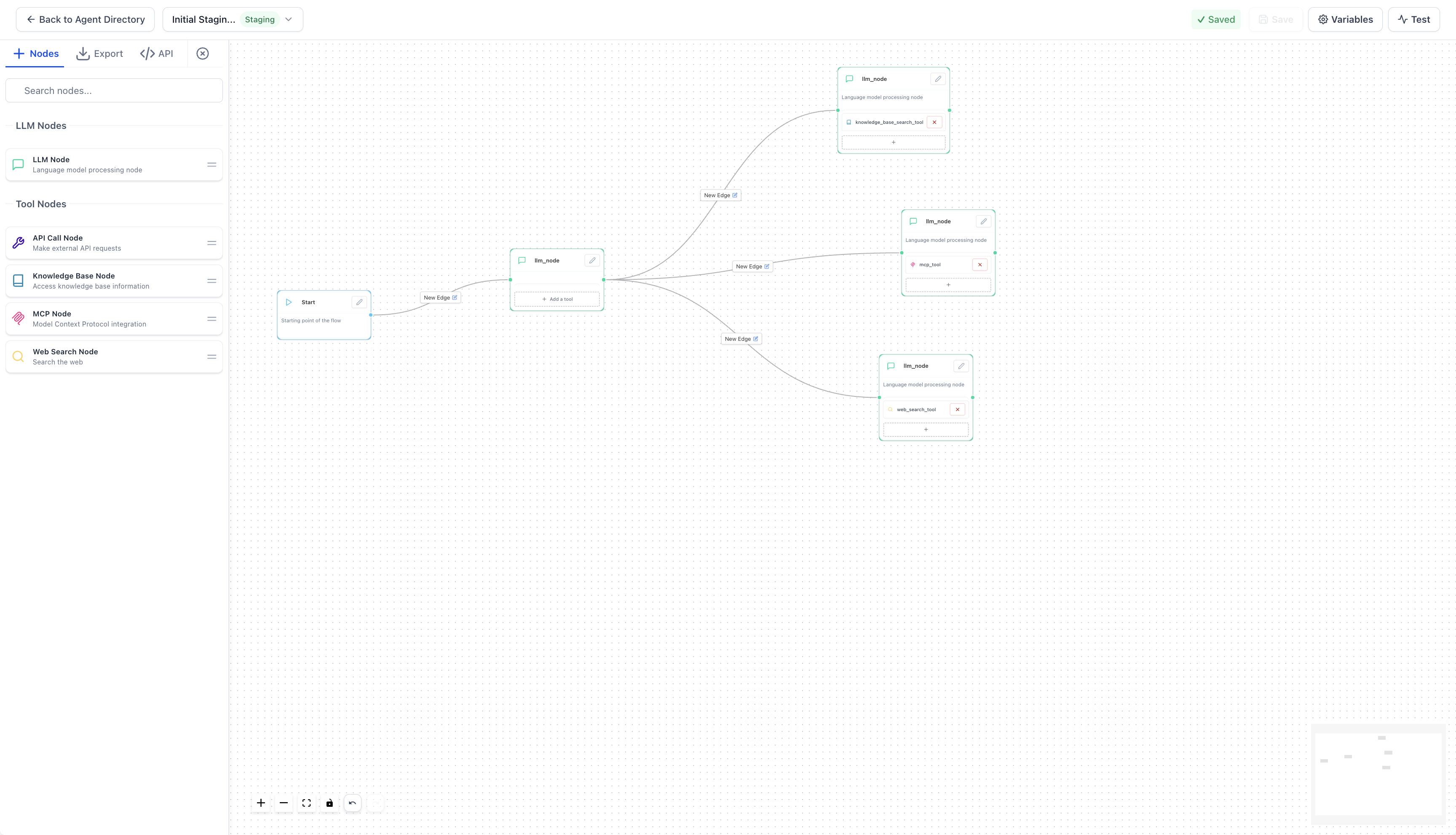 Agent Studio canvas in Captivation Hub