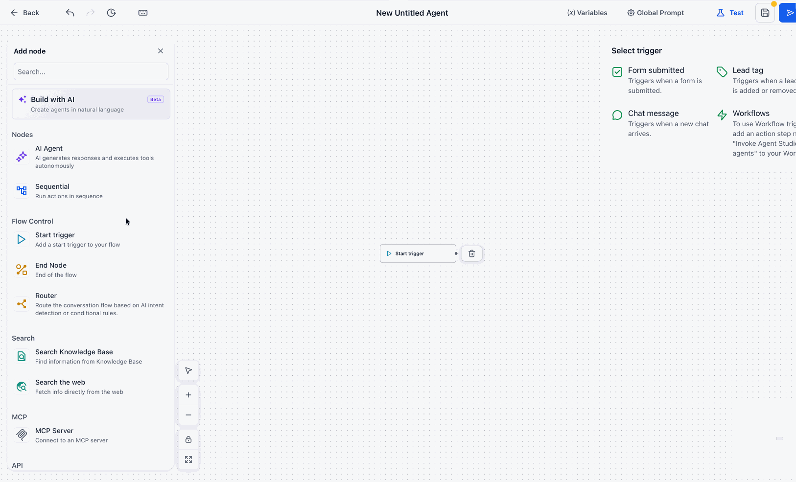 Branching and logic in Agent Studio