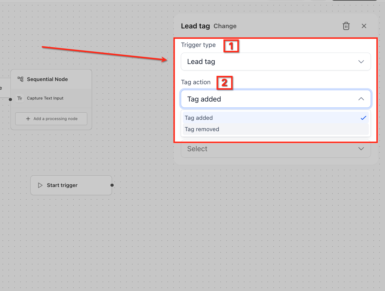 Chat Message trigger configuration