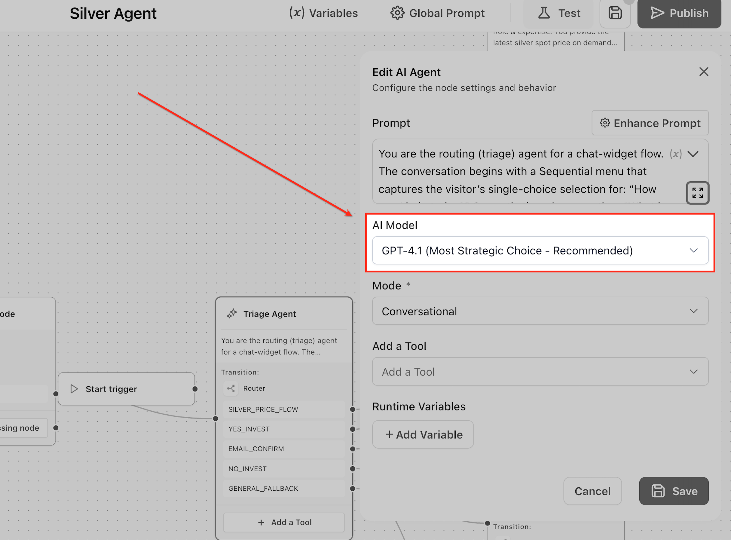 Enhance Prompt option