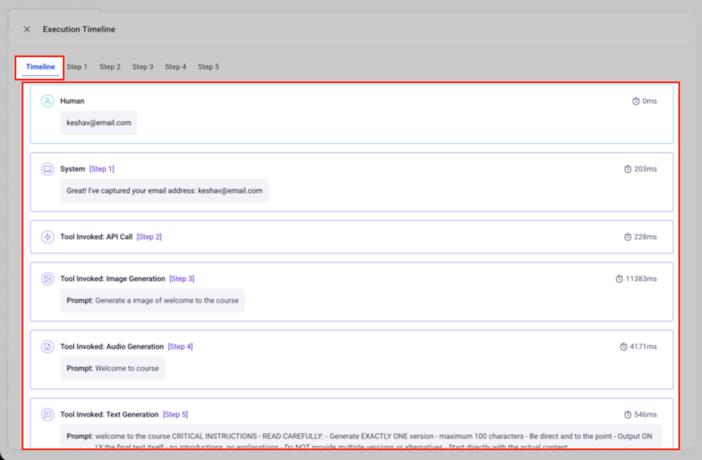 Transition Node button on Timeline cards
