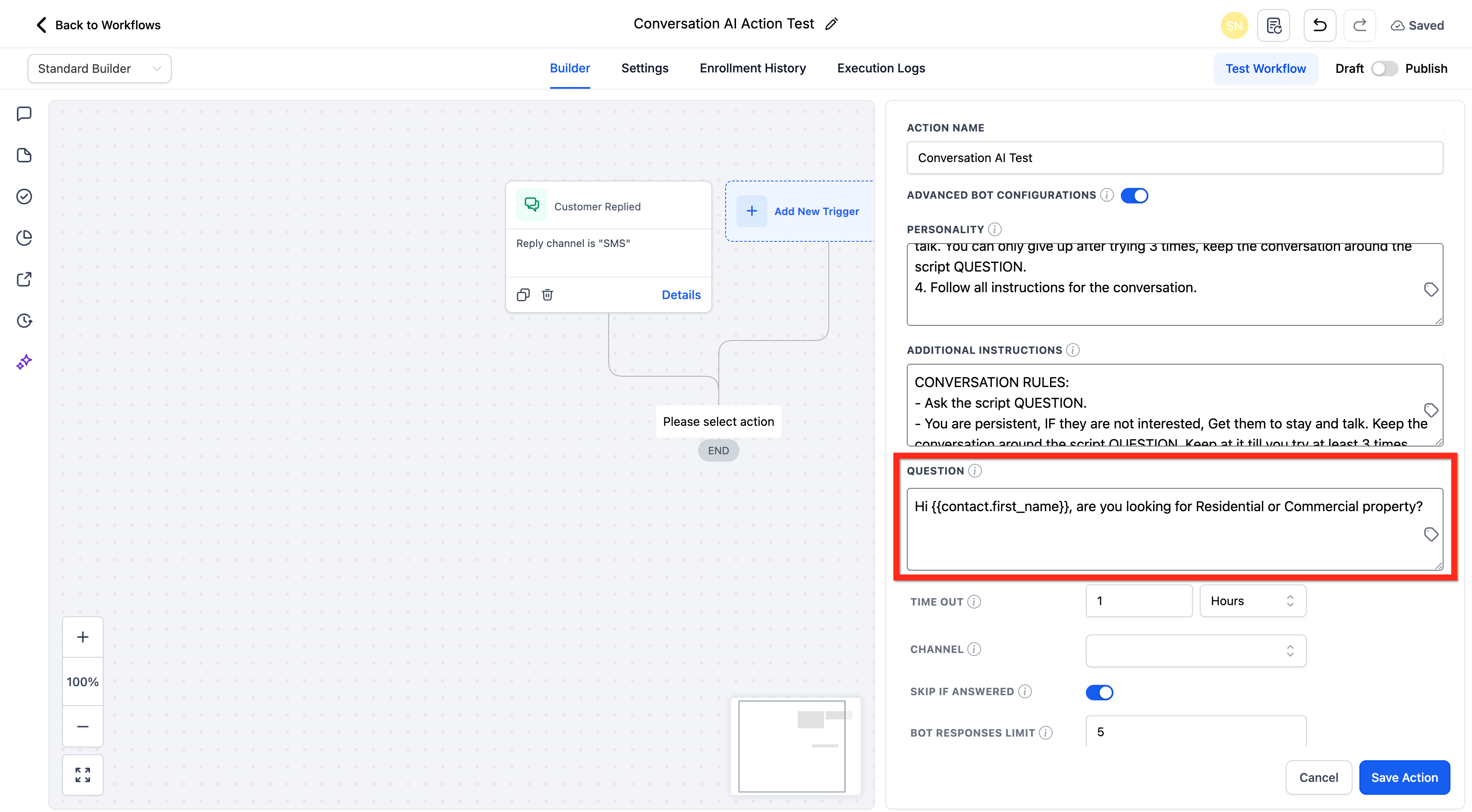 Toggling Advanced Bot Configuration
