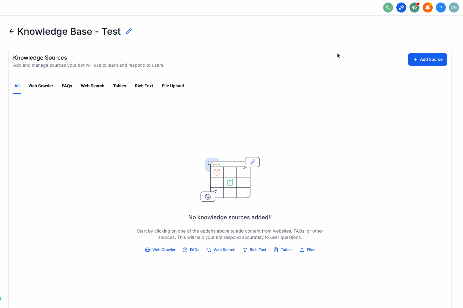 Adding a new knowledge source