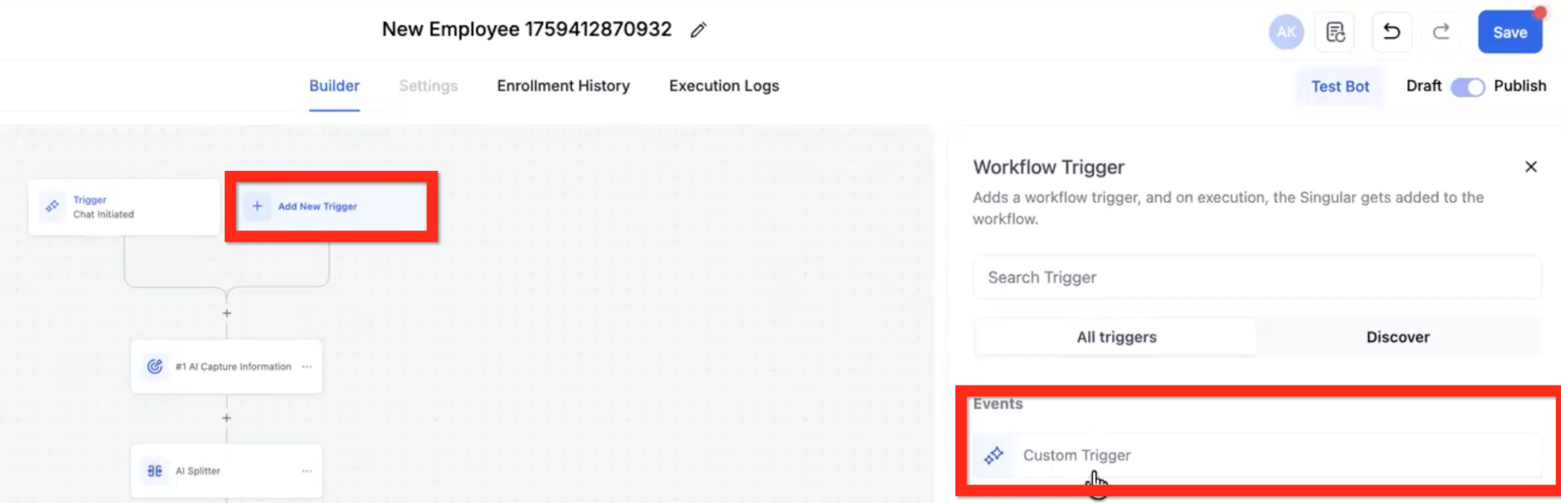 Configuring a Custom Trigger with priority and sensitivity in Captivation Hub