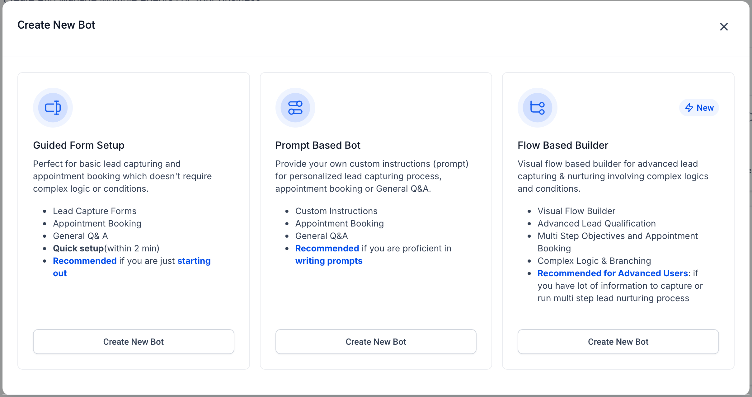 Response Style Settings supported across Form-Based, Prompt-Based, and Flow-Based bots