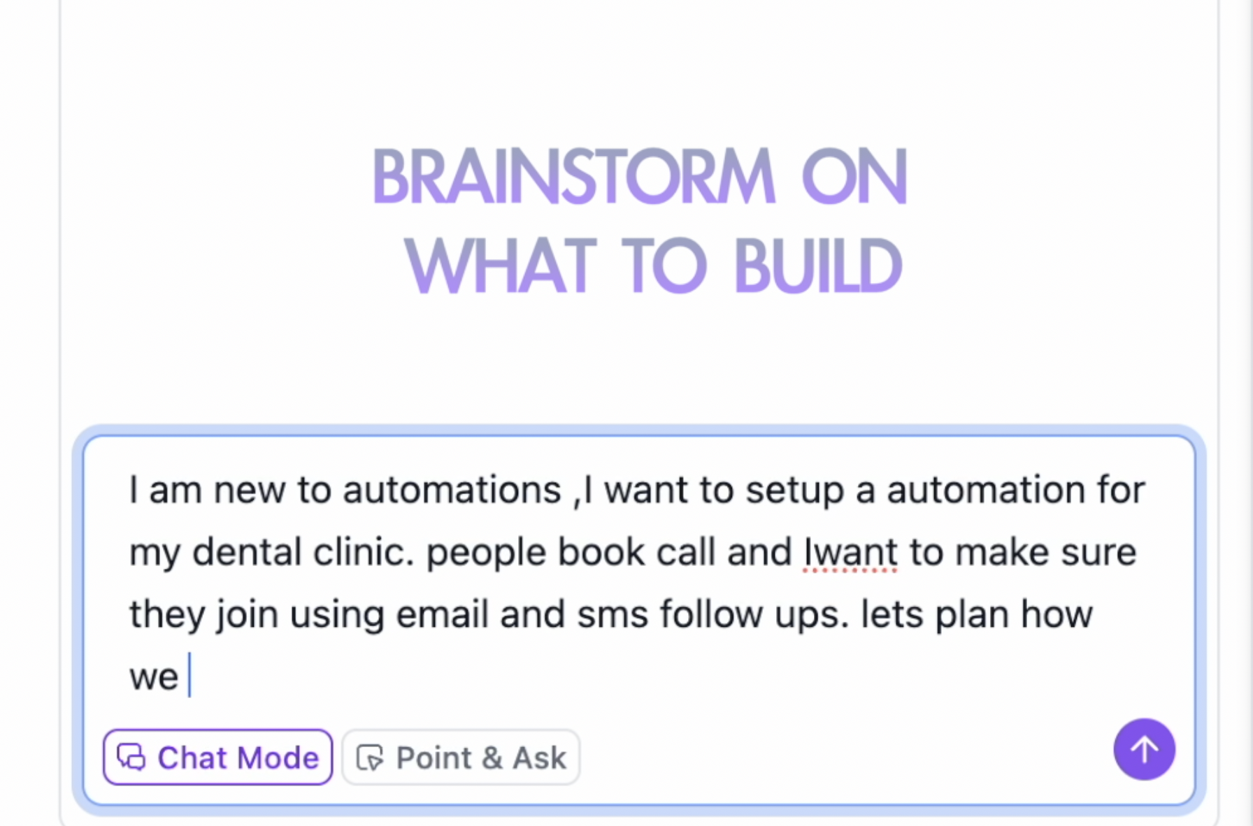 Conversational planning view inside Chat Mode