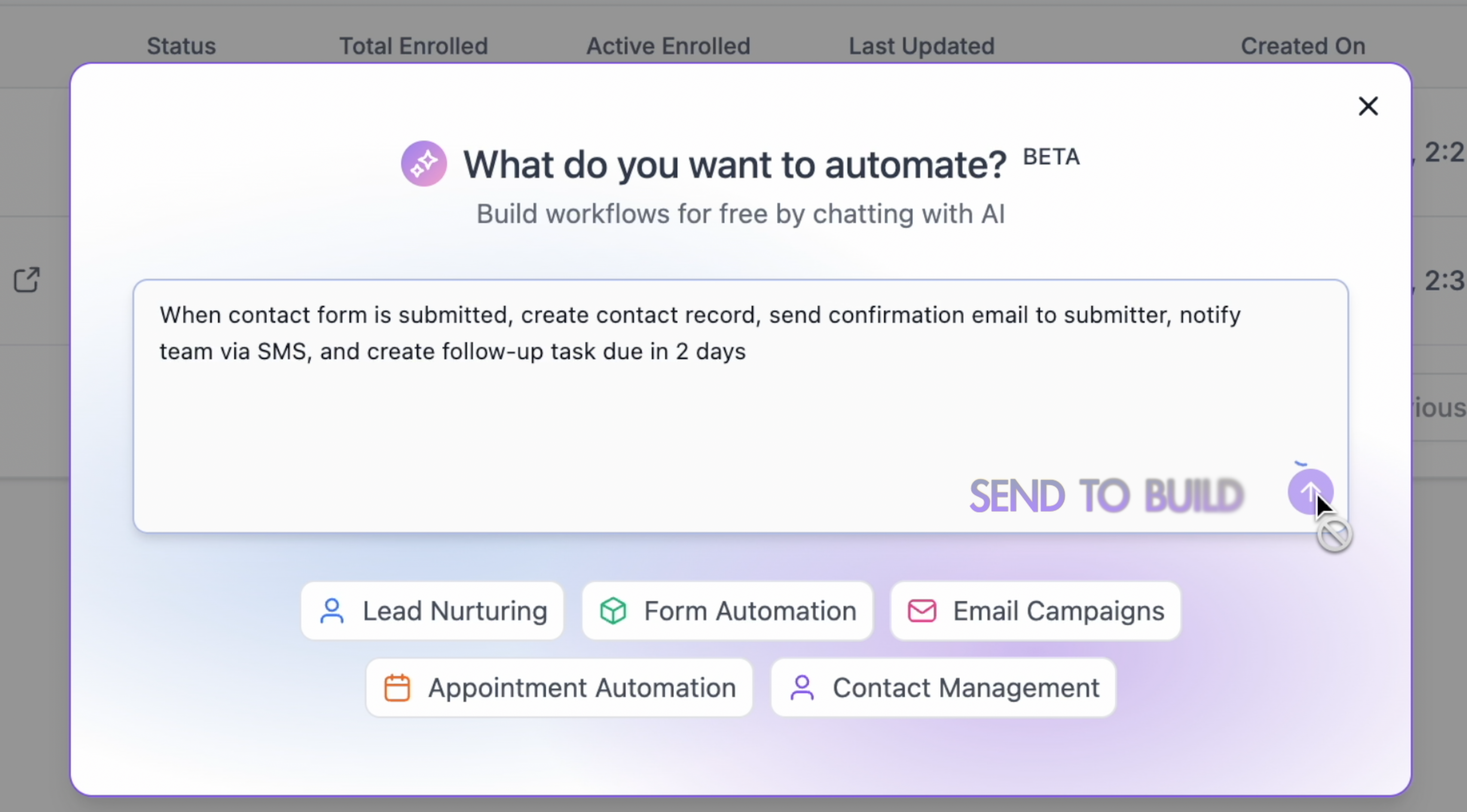 Workflow generation in progress