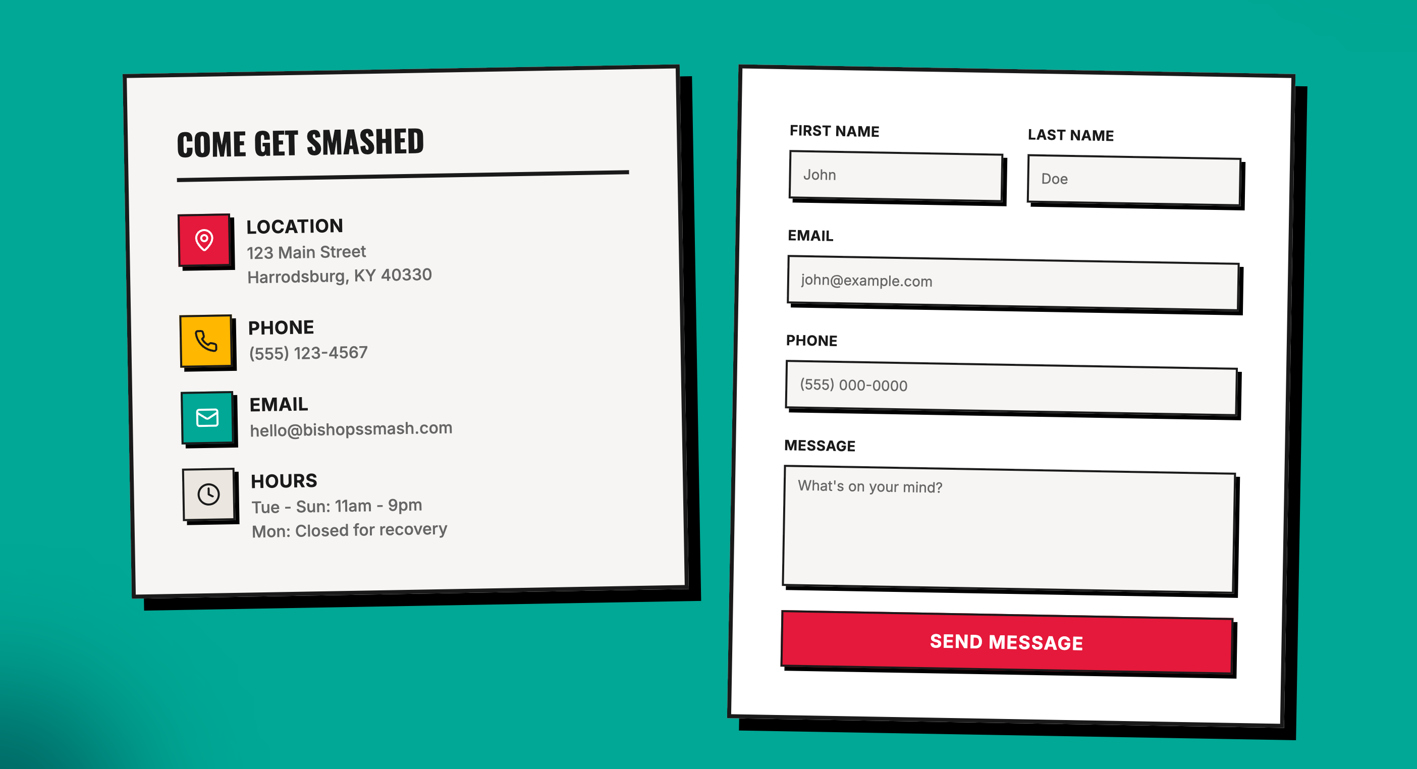 Forms and calendars created inside an AI Studio project