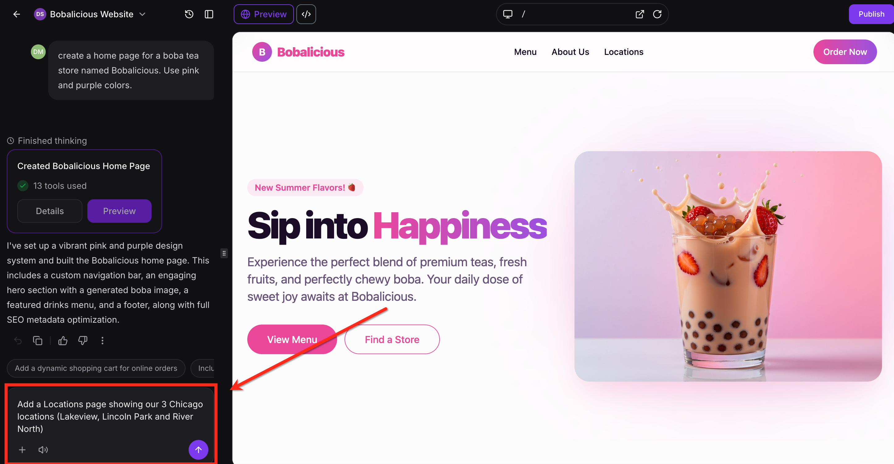 Refining an AI Studio project with follow-up prompts