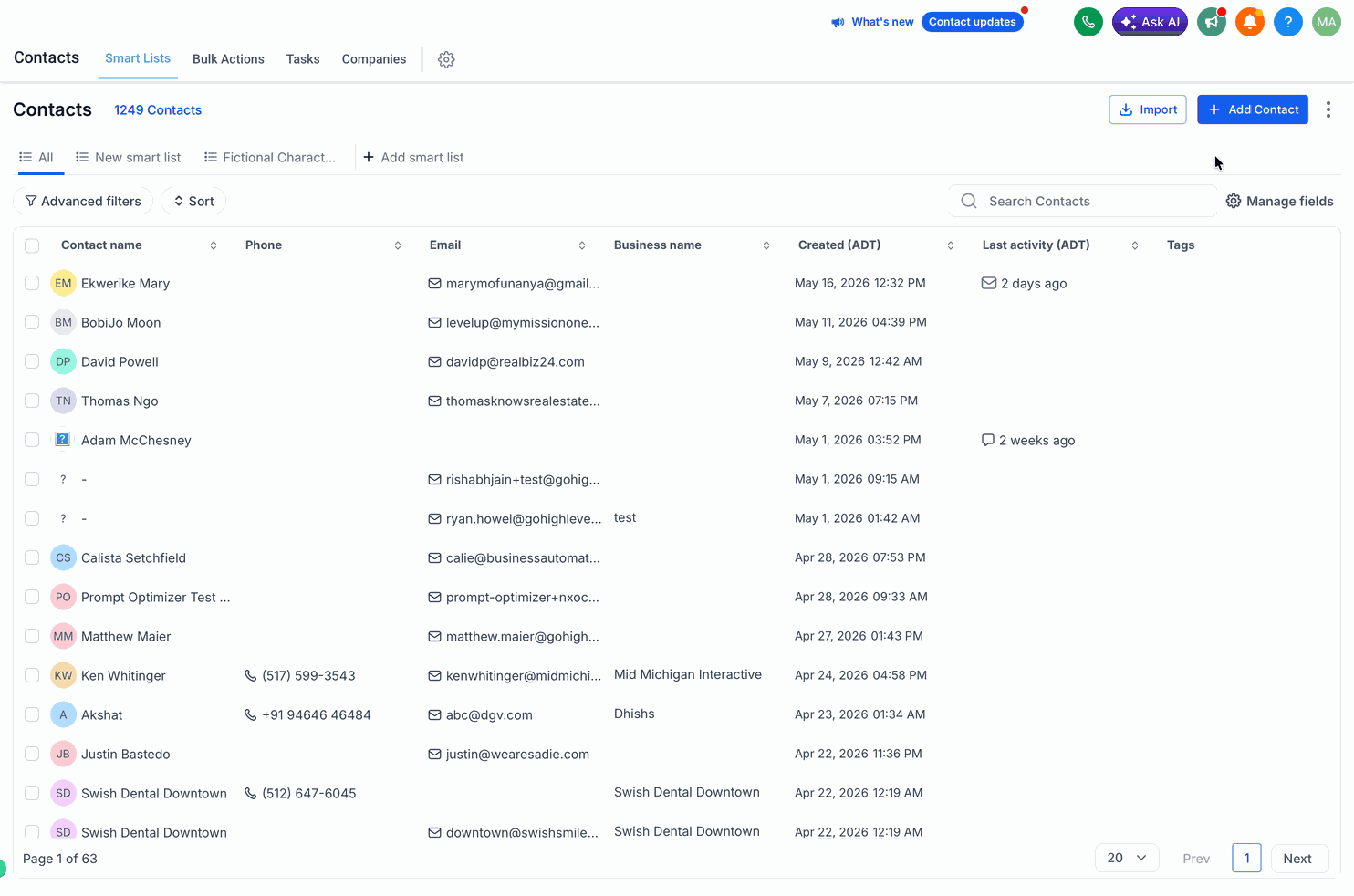 Managing Smart Lists in Captivation Hub