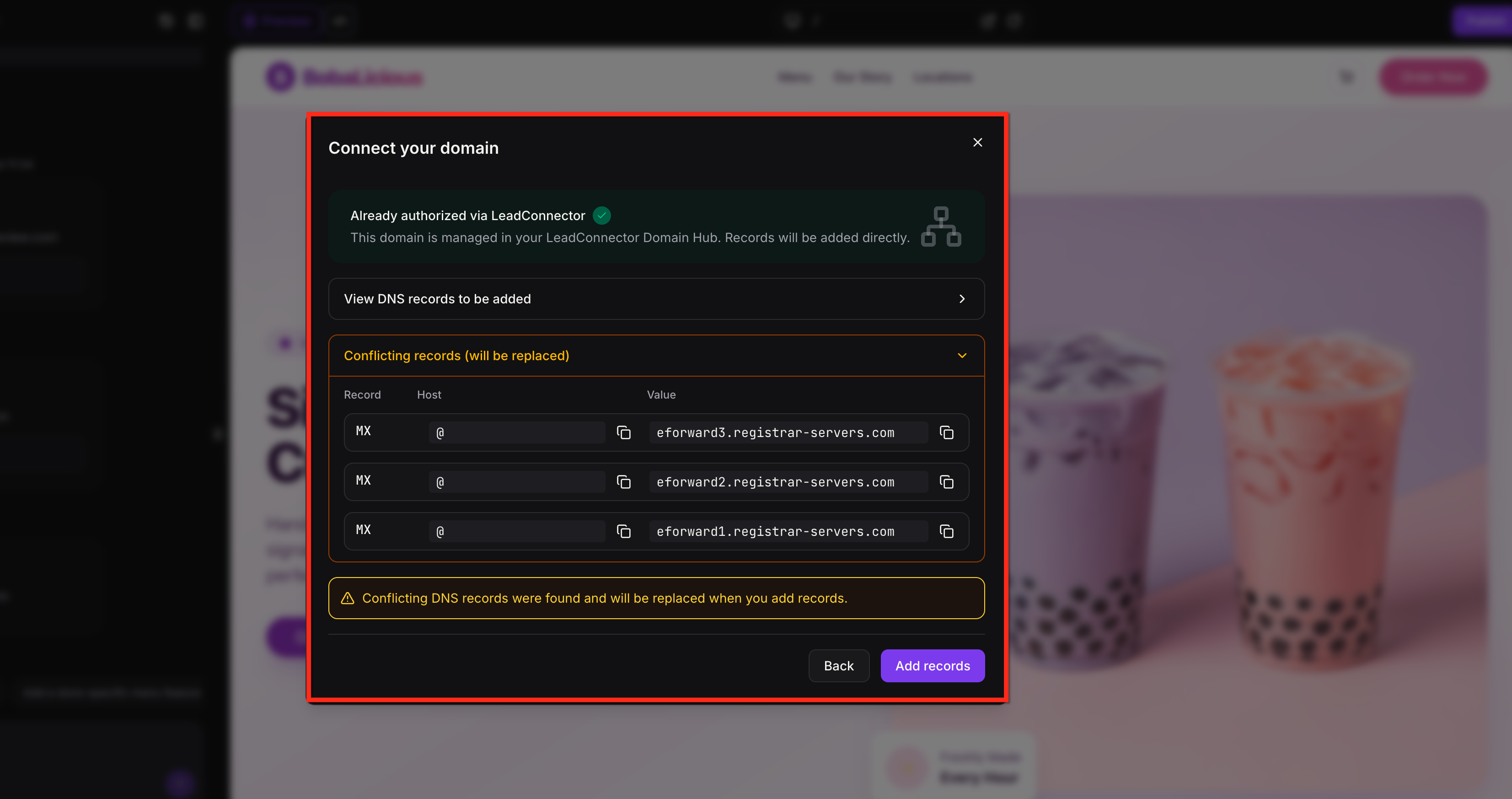 Domain verification step in AI Studio