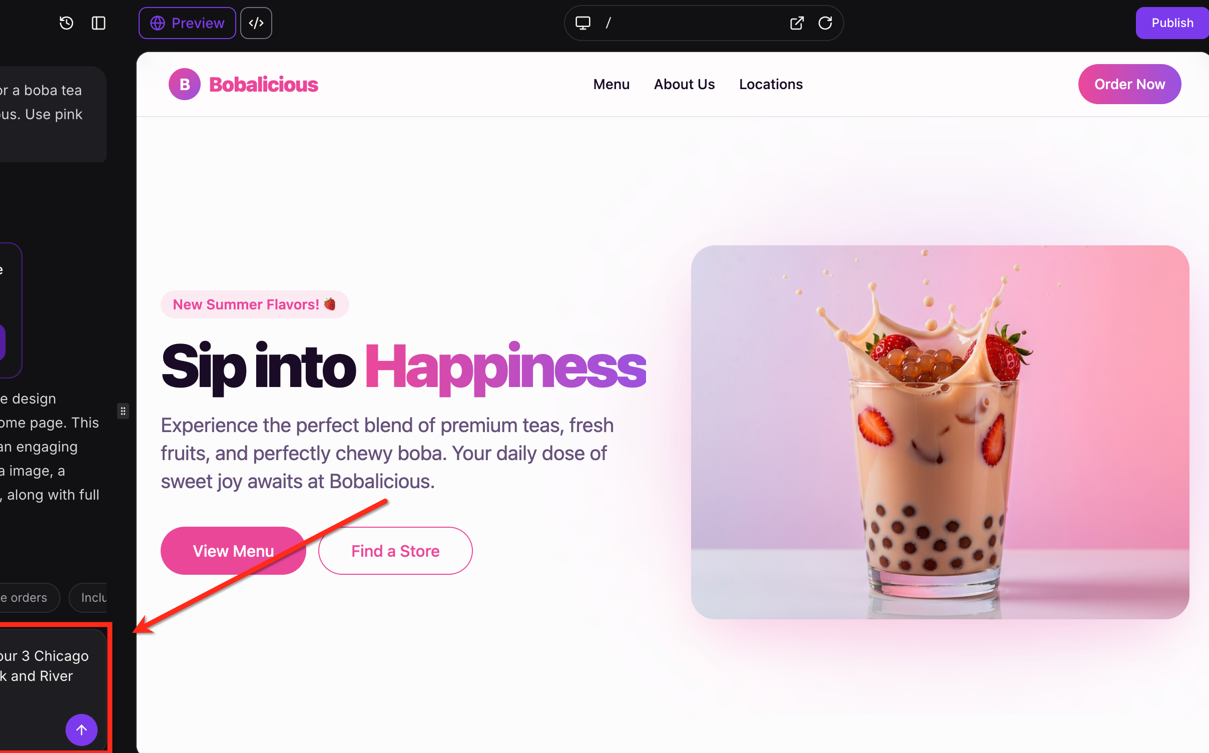 Editing and refining a project in AI Studio