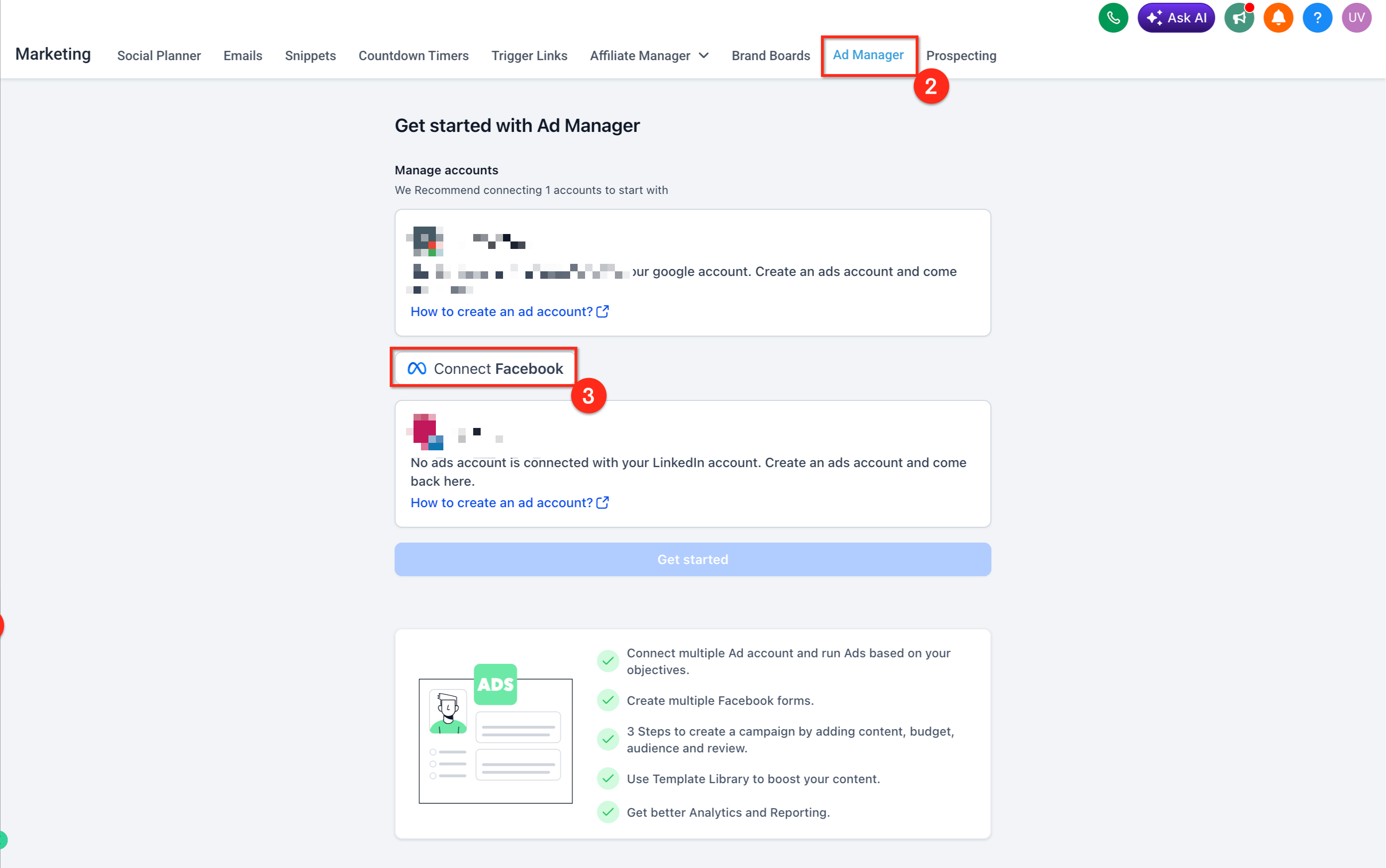 Prioritized recommendations in Opportunity Score for Meta campaigns