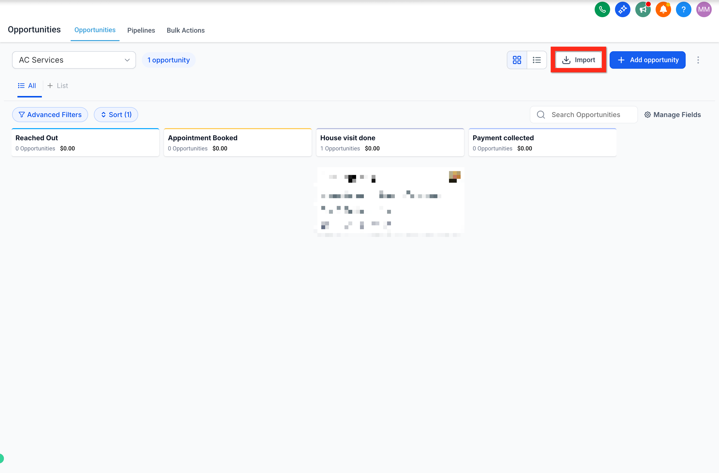 Selecting contacts to add to a pipeline in Captivation Hub