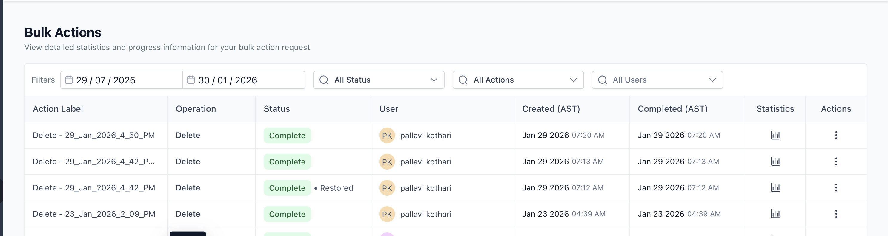 Filtering for deleted opportunities in Captivation Hub