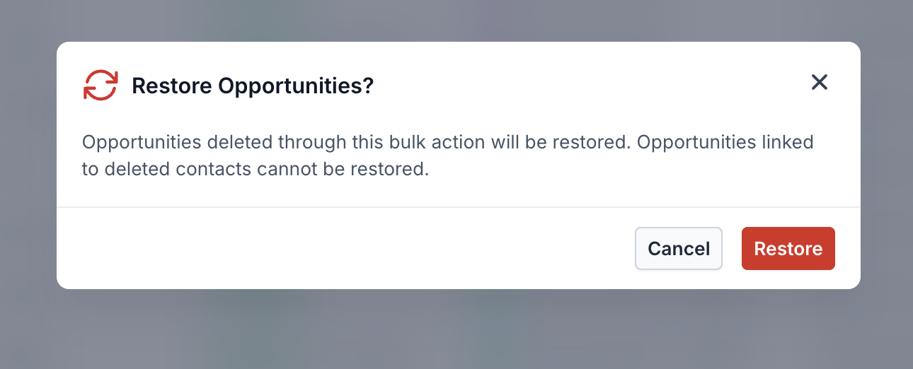 Confirming restoration of opportunities in Captivation Hub