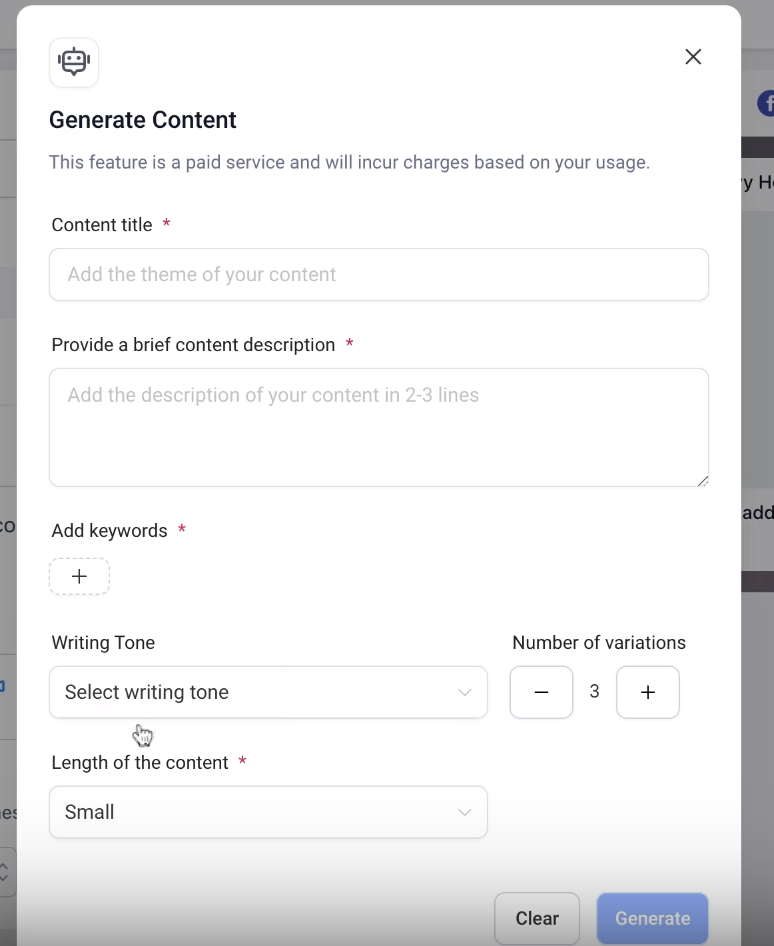 Adding media to a post in Social Planner