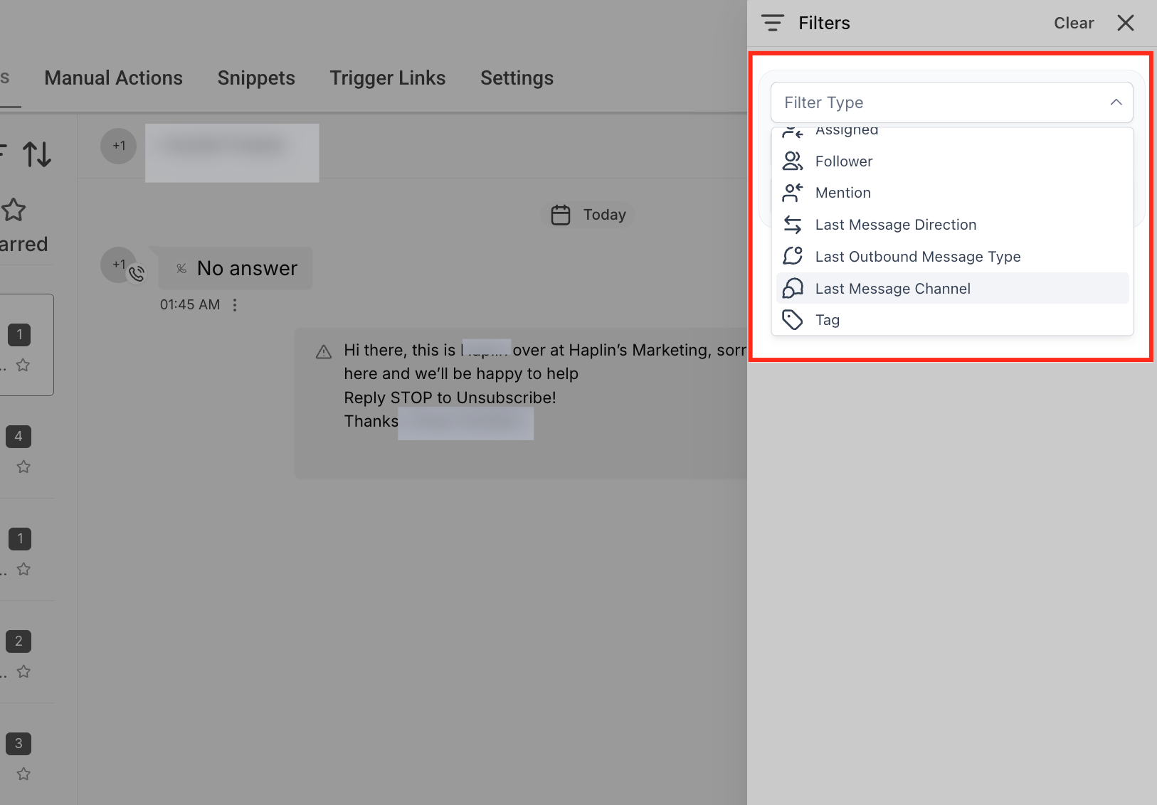 AND OR filter logic in Captivation Hub Conversations