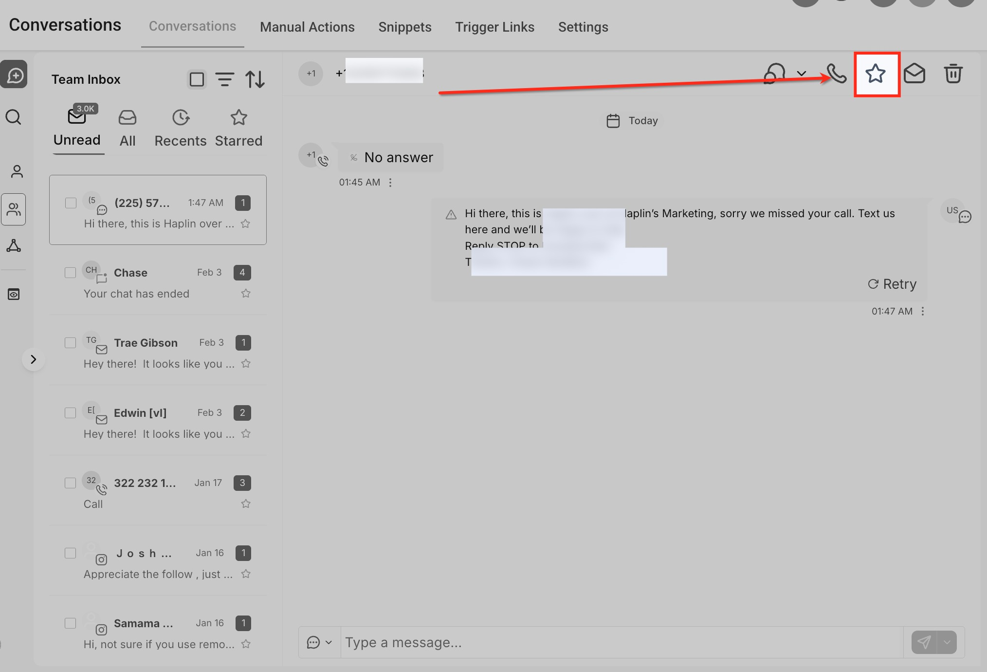 Conversation sorting options in Captivation Hub