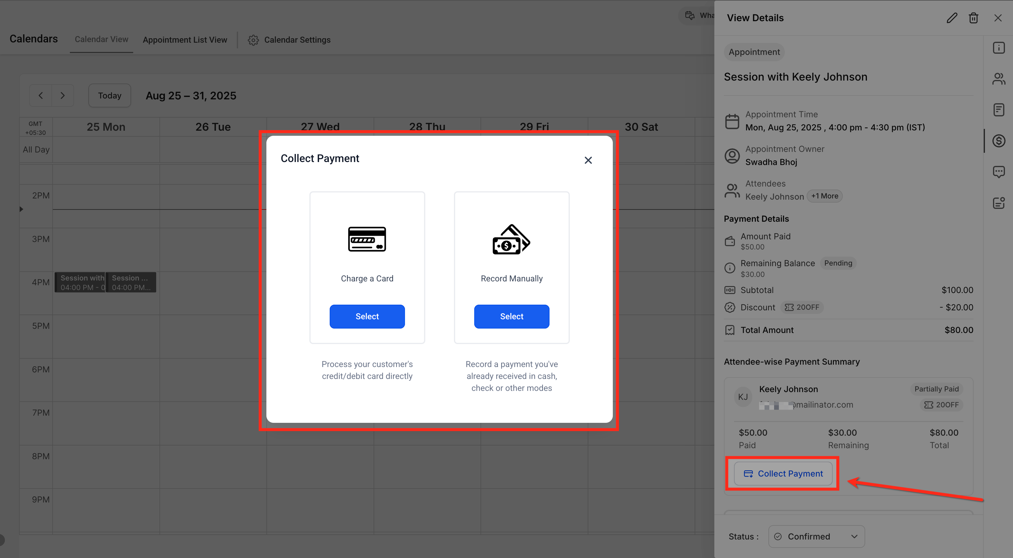 Collect Payment options