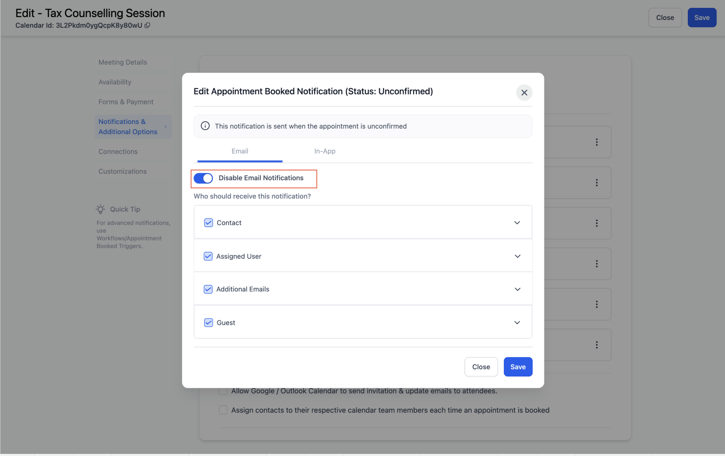 Customizing notification content per recipient type