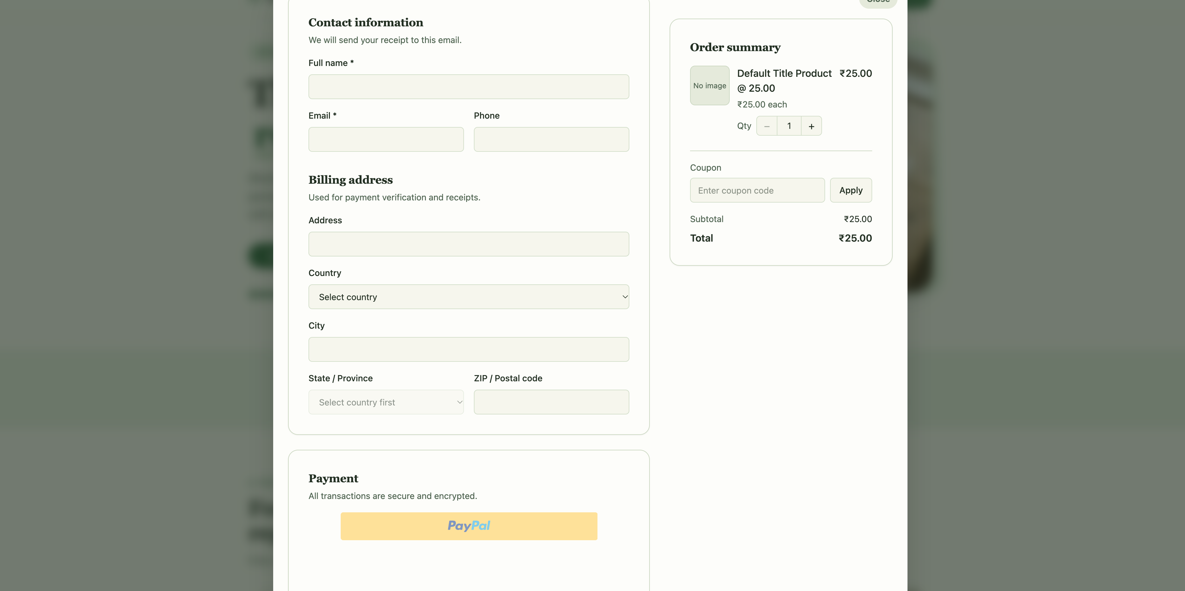 AI Studio checkout experience