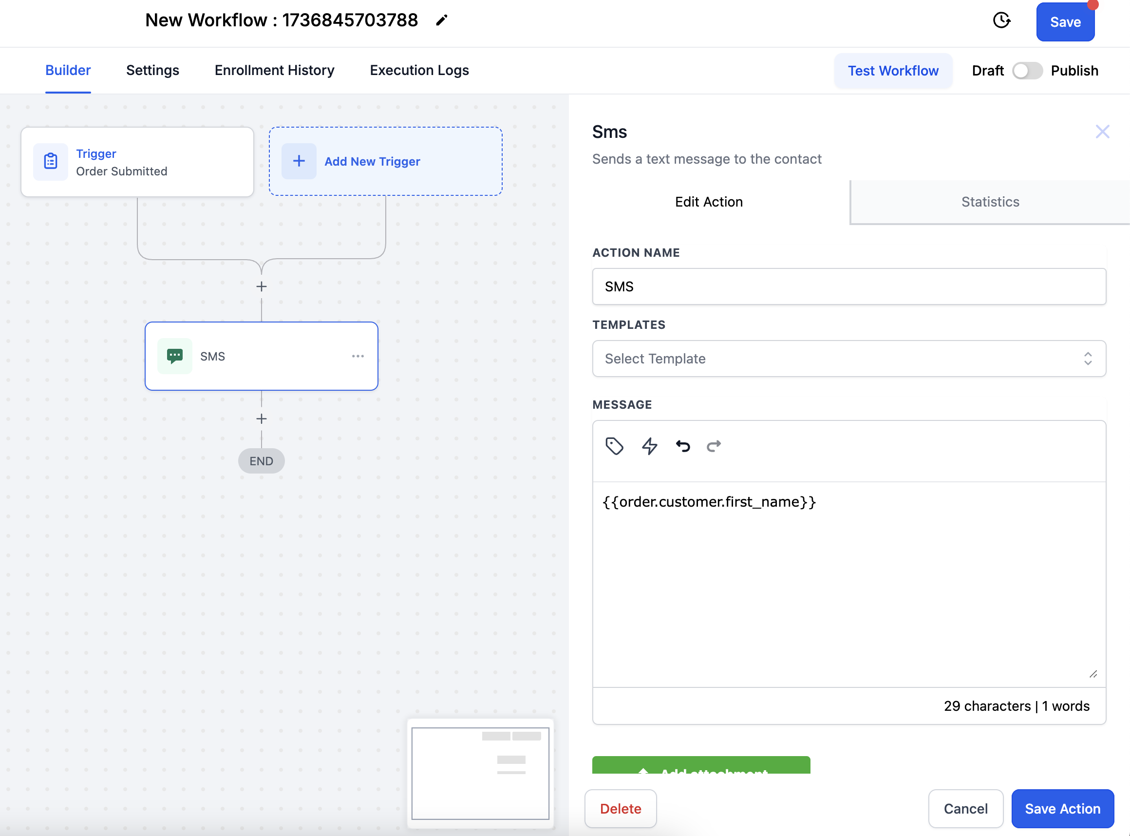 WooCommerce Order Received trigger configuration in Captivation Hub